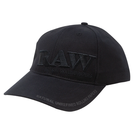 RAW Poker Hat Black on Black, mit schwarzem 3D Logo