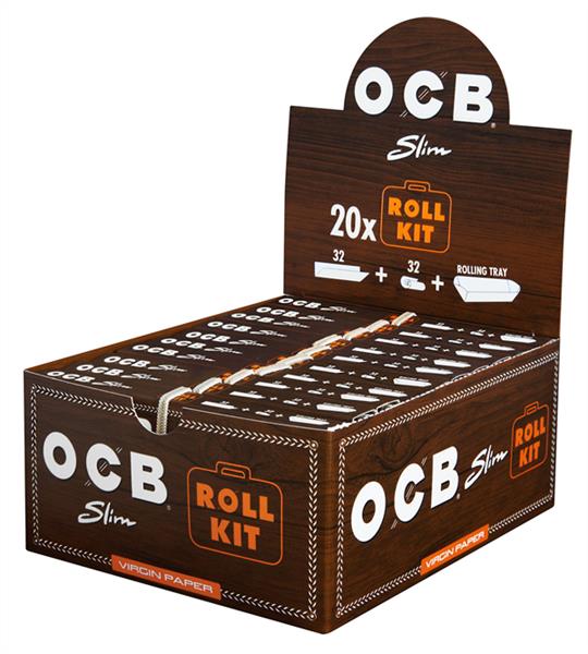 OCB Virgin Unbleached Roll Kit Zigarettenpapier + Tips + Tray