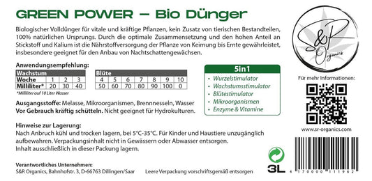 Green Power 5in1 Bio Dünger 3 Liter