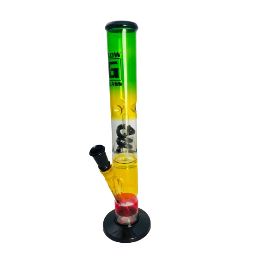Glow Glass Reaggie Ice, Spiral Perkulator, H: 40cm Ø 50mm NS:18,8