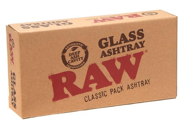 RAW "Classic Pack Ashtray" Glas-Aschenbecher rechteckig