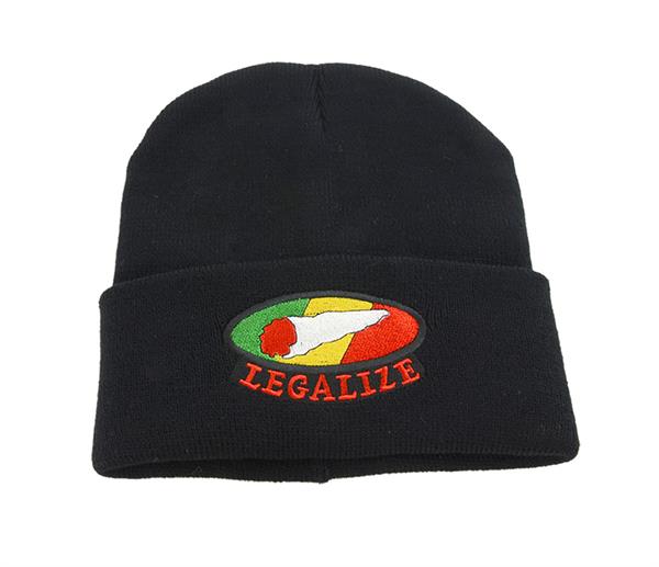 Acryl-Strickmütze Winter, "Legalize Joint"