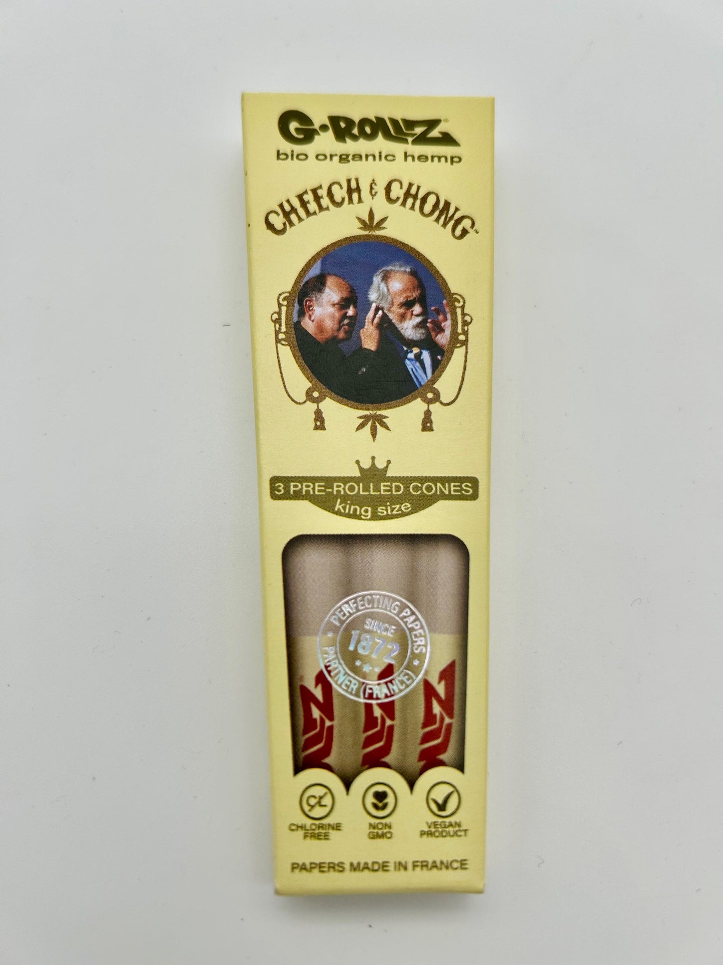 G-ROLLZ Cheech & Chong(TM) - Organic Hemp Extra Thin - 3 KS Cones