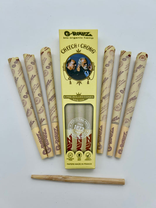 G-ROLLZ Cheech & Chong(TM) - Organic Hemp Extra Thin - 6 KS Cones