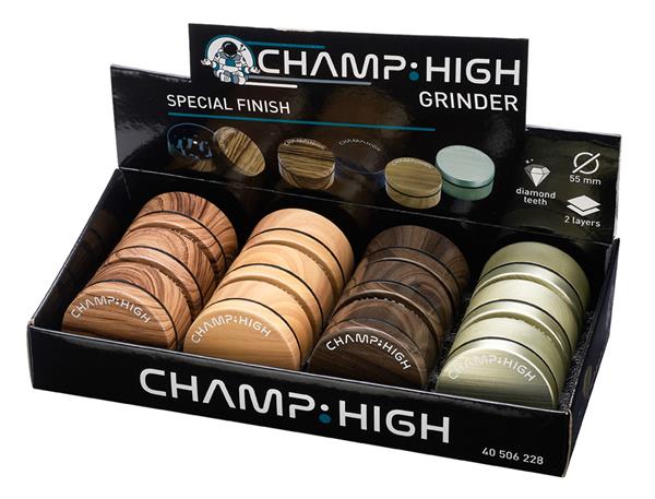 Acryl Grinder, 2 Part, Wooden Finish, ø55mm, 2 Part