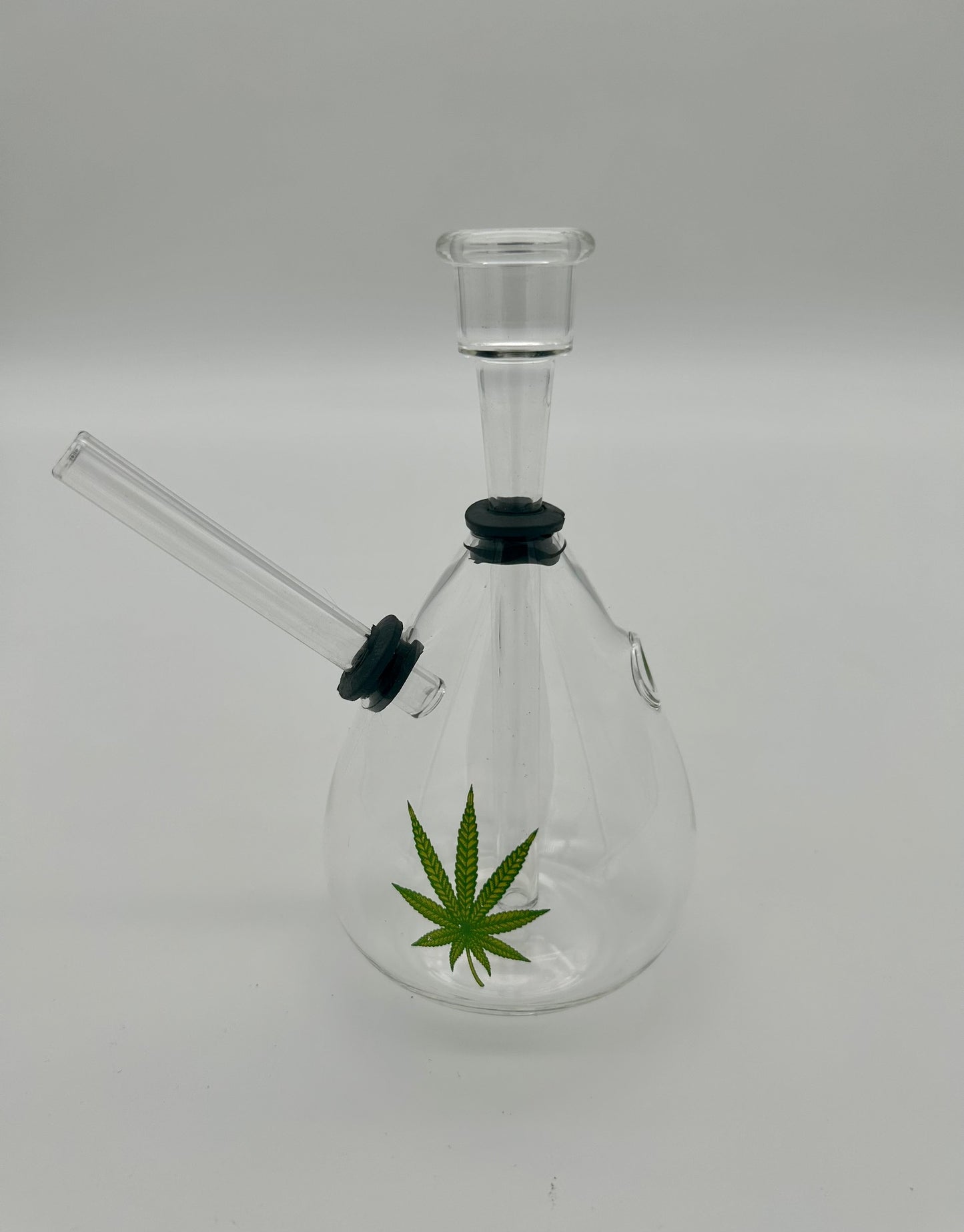 B.B.B. Kl. Glasbong-14 cm hoch mit Blatt