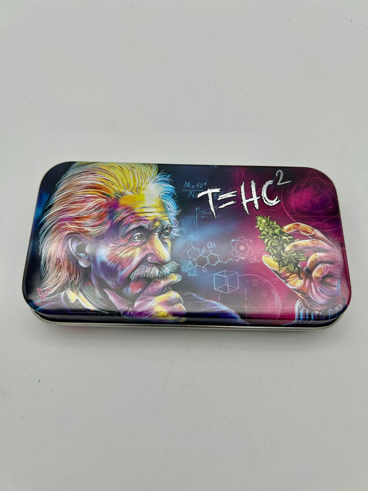 "Syndicase" Große Metalldose, "Einstein T=HC2"