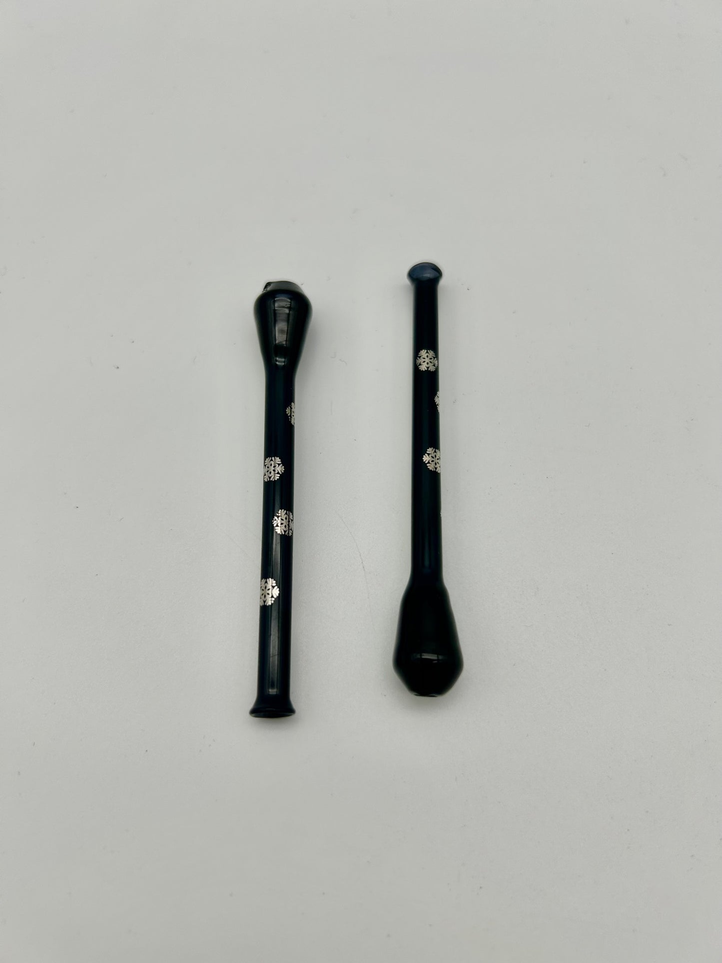 Ziehrohr aus Glas, schwarz "Snow Black"