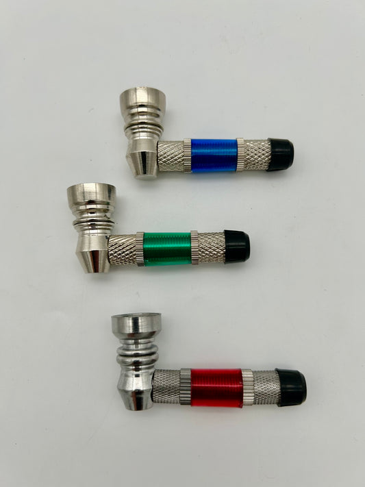Schraubpfeife, Metall und Kunststoff, 6,5cm lang