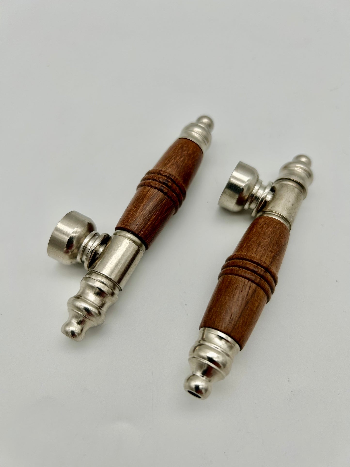 Schraubpfeife, Metall und Holz, Kawummeffekt, 9,5 cm lang