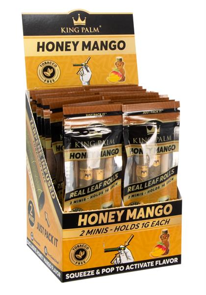 King Palm "Honey Mango" Terpene Infused Real Leaf MINI Rolls 2 Rolls