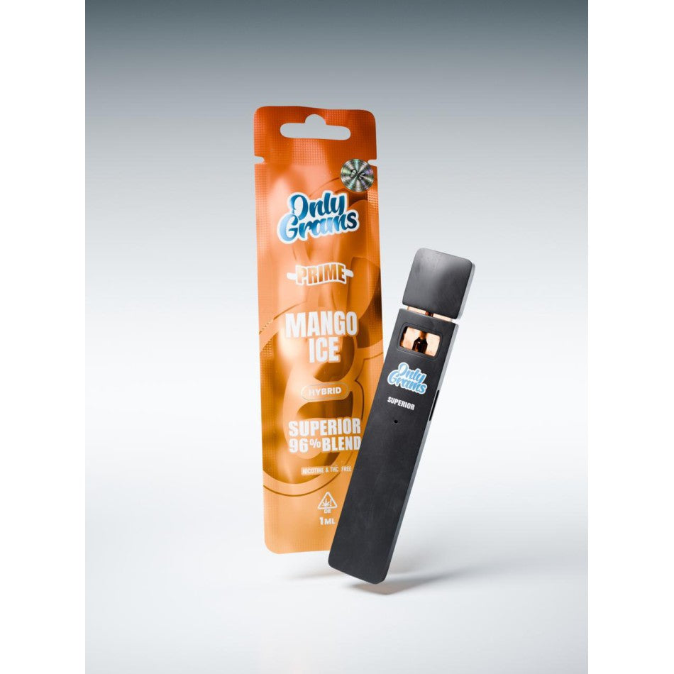 Only Grams V2 Prime "Mango Ice" 96% Superior Blend, Nikotine & THC Frei,1ml