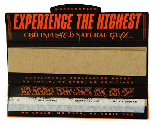 OCB - ROOR Unbleached Slim Papers-Tips KSS CBD Natural Gum