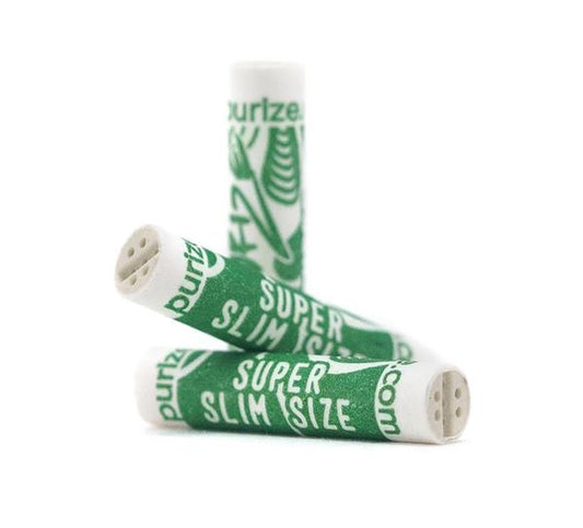 PURIZE Aktivkohlefilter weiß, 5.0 mm Ø SUPER SLIM SIZE,111 Stück im Glas