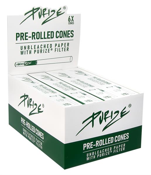 PURIZE 6 Pre-Rolled KS Cones mit Aktivkohlefilter