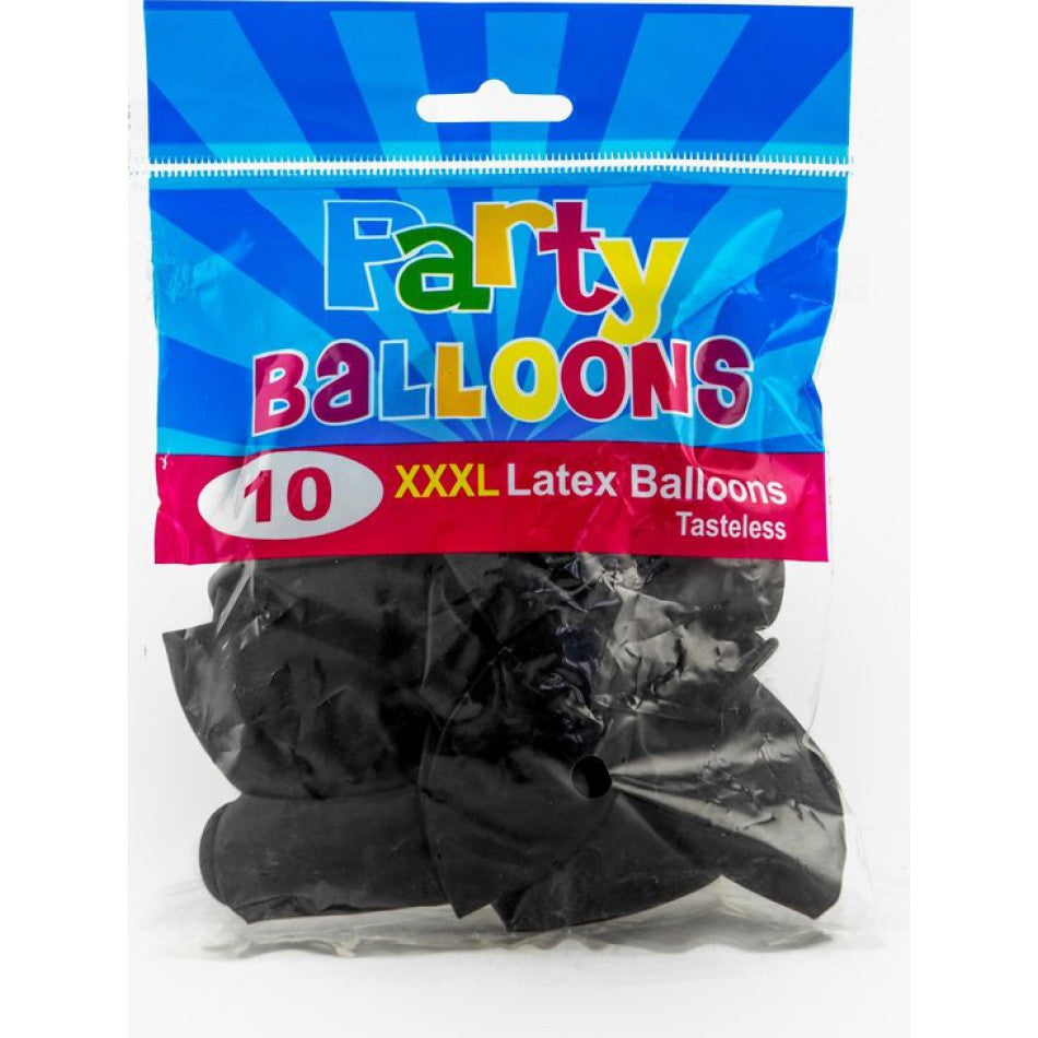 Party Balloons Schwarz , XXXL Latex 10 Stück