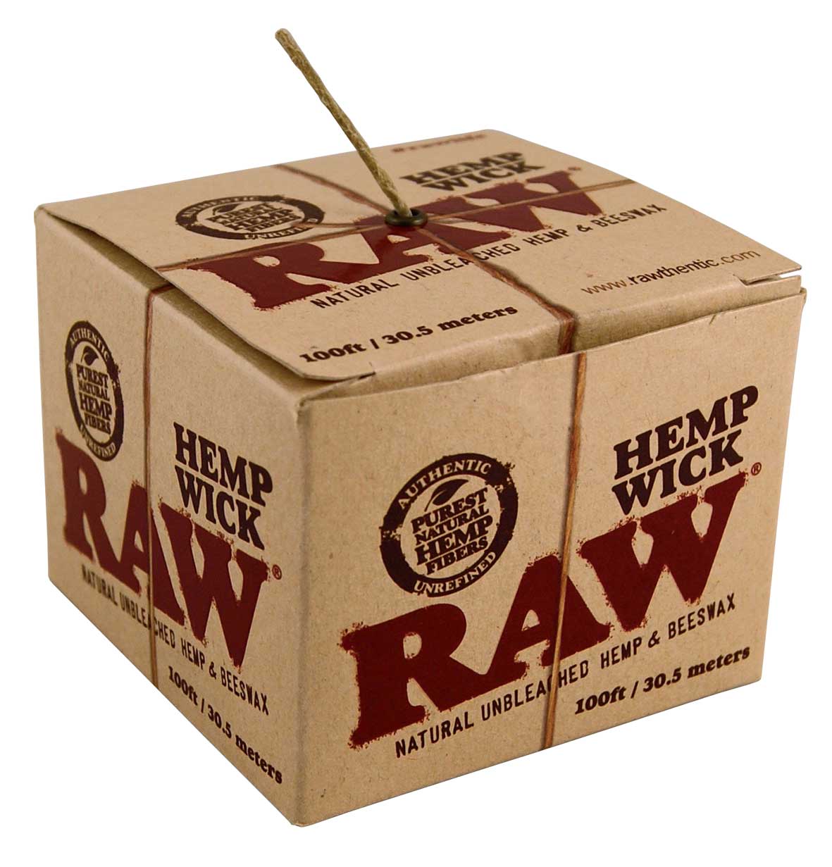 RAW Hemp Wick Rolls Ball, 30,5m (100ft)