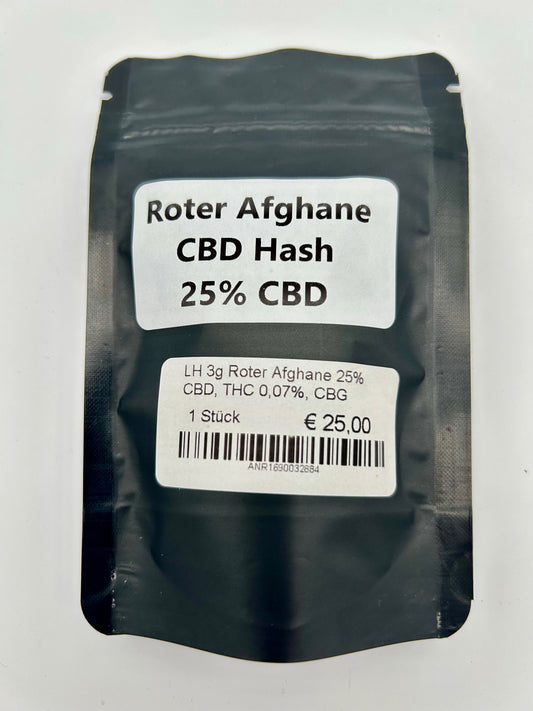 LH 3g Roter Afghane 25% CBD, THC 0,07%, CBG 0,40%