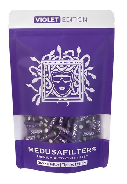 MEDUSA Aktiv-Cellulose-Filter Violet ø 6mm Aktivkohlefilter 250er Beutel