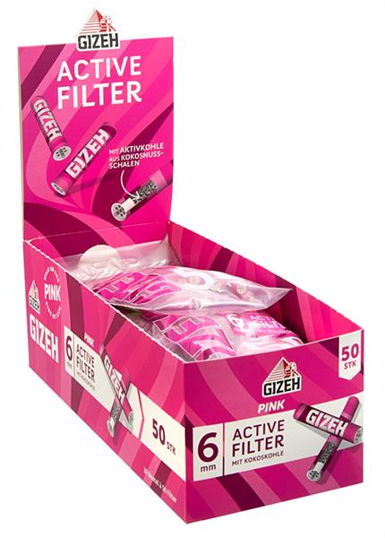 GIZEH PINK Active Filter Slim ø 6mm