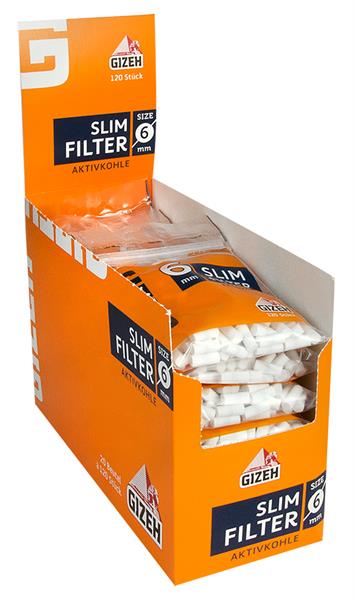 Gizeh Gelb Slim Aktivkohle Filter (blau)