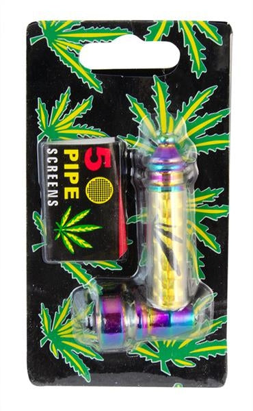 US Schraubpfeife - RAINBOW - aus Metall