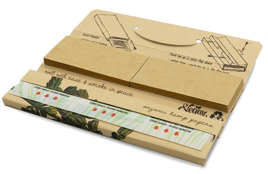 WOODZL King Size Slim Papers mit Tips + Drehablage + Grinderkarten Fach