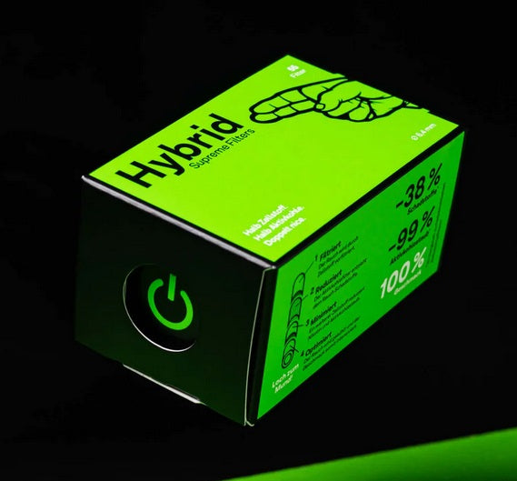 Hybrid Supreme Filters, 6,4 mm Ø, Aktivkohle+Cellulose, 55er Pack