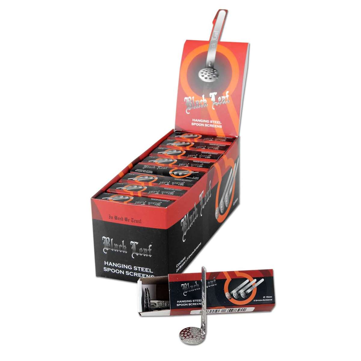 'Black Leaf' 15mm Edelstahl-Hängesiebe 3er Pack