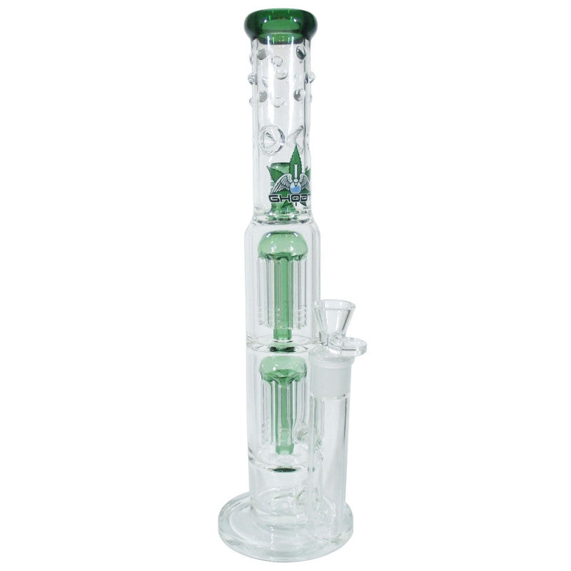GHODT Bong Double-Percolator 35cm Green