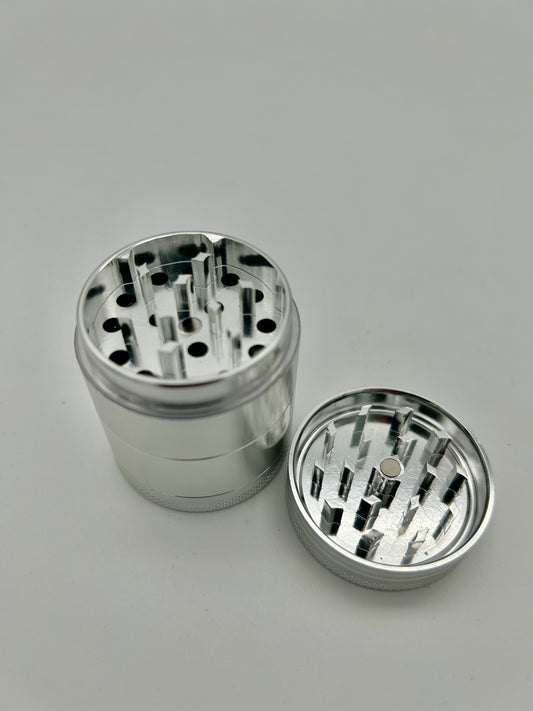 Alu CNC Grinder 40mm, 4-Part Natur / Silber