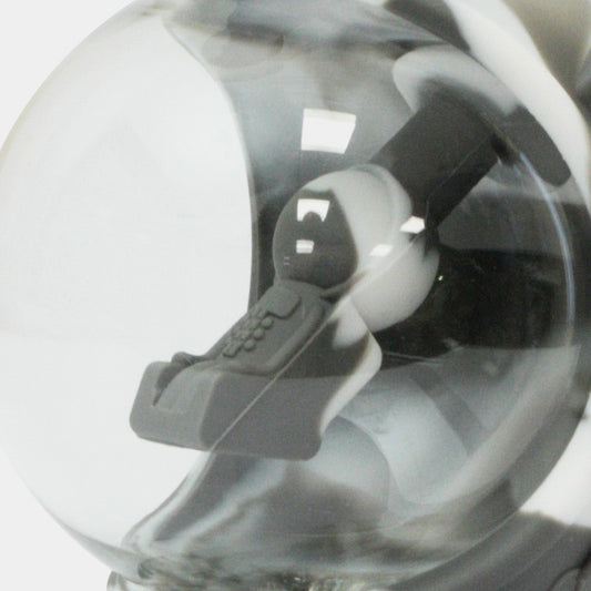 Silikon Glass Bong, Raumschiff Grau und Weiß, NS14,5