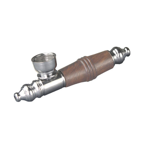 Schraubpfeife, Metall und Holz, Kawummeffekt, 9,5 cm lang