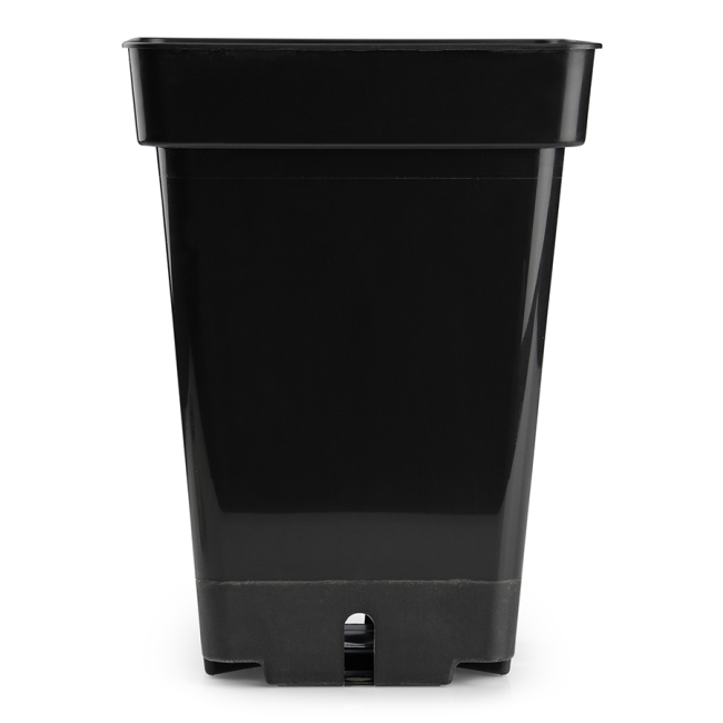 Topf, viereckig, 7 L, schwarz, 20 x 20 x 27 cm