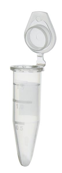 10St.- 1,5ml Sicherheits-Reaktionsgefäß mit Deckel, transparent