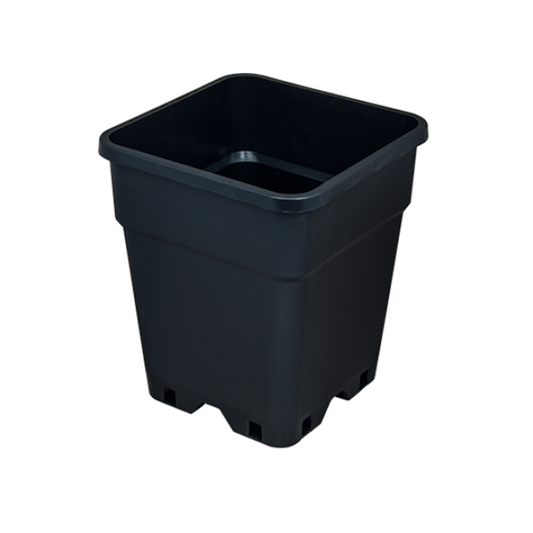 Topf, viereckig, 11 L, schwarz, 23 x 23 x 26 cm