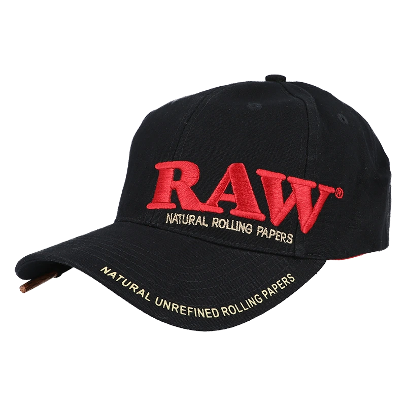 RAW Poker Hat Black, mit rotem 3D Logo