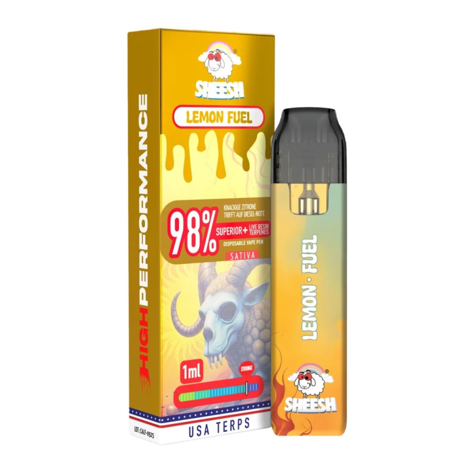 Sheesh 98% Superior Einweg Vape Pen Lemon Fuel 1ml mit Steuerbanderole