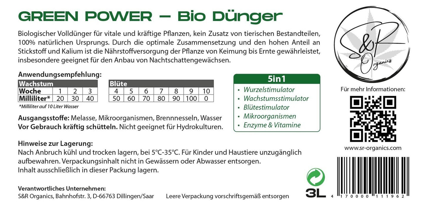 Green Power 5in1 Bio Dünger 1 Liter