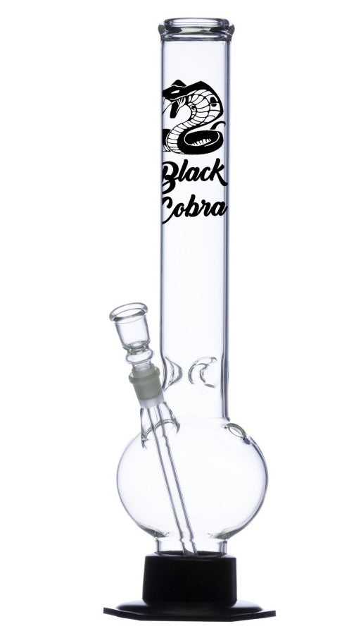 Black Cobra Glas Eisbong mit Kugel & Gummifuß NS: 14,4