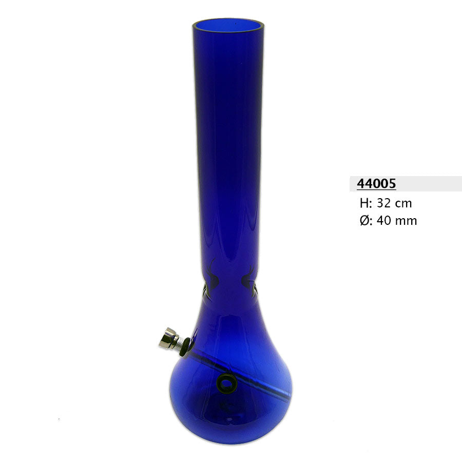 Acrylbong Blau Vase 40 mm 32cm