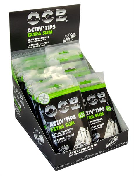 OCB Activ Tips EXTRA Slim Aktivkohlefilter ø6mm