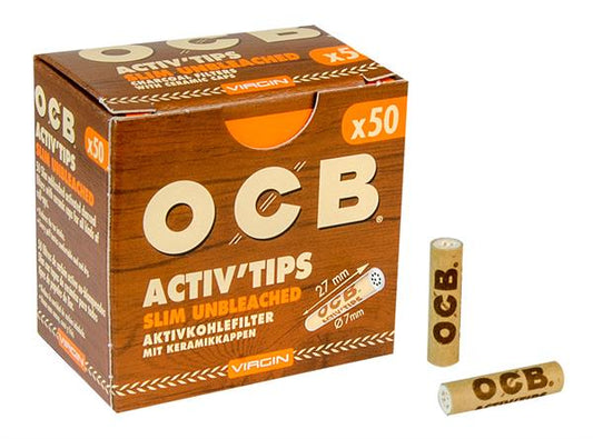 OCB Activ Tips Slim Unb. Akf. ø7mm-50er