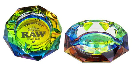 RAW Kristallglas Aschenbecher, ø ca. 11,5cm, Rainbouw