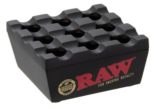 RAW edler Metallaschenbecher,schwarz,Maße: 8x8x4cm