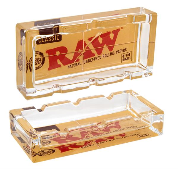 RAW "Classic Pack Ashtray" Glas-Aschenbecher rechteckig