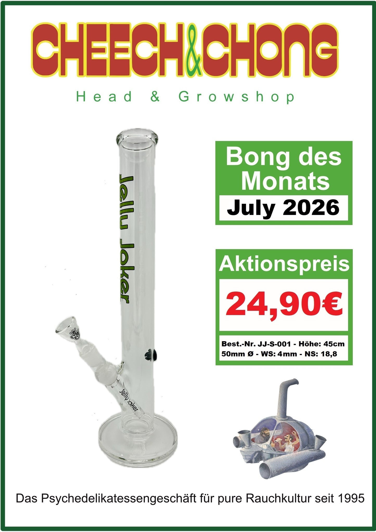 BDM 07 JJ Greenline Zylinder H: 45cm - 4mm 50mm