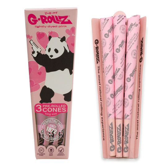 G-ROLLZ Banksy's Graffiti - Lightly Dyed Pink - 3 KS Cones