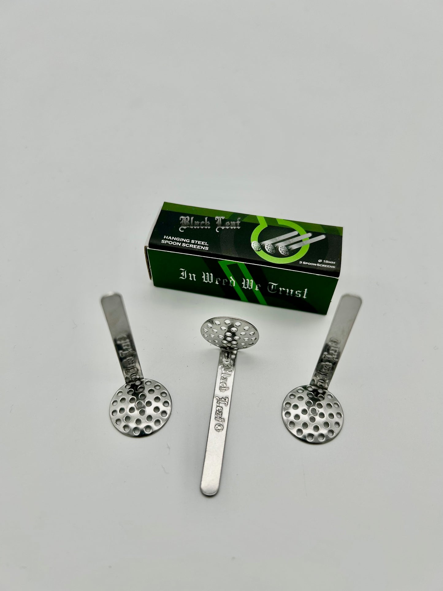 'Black Leaf' 18mm Edelstahl-Hängesiebe 3er Pack
