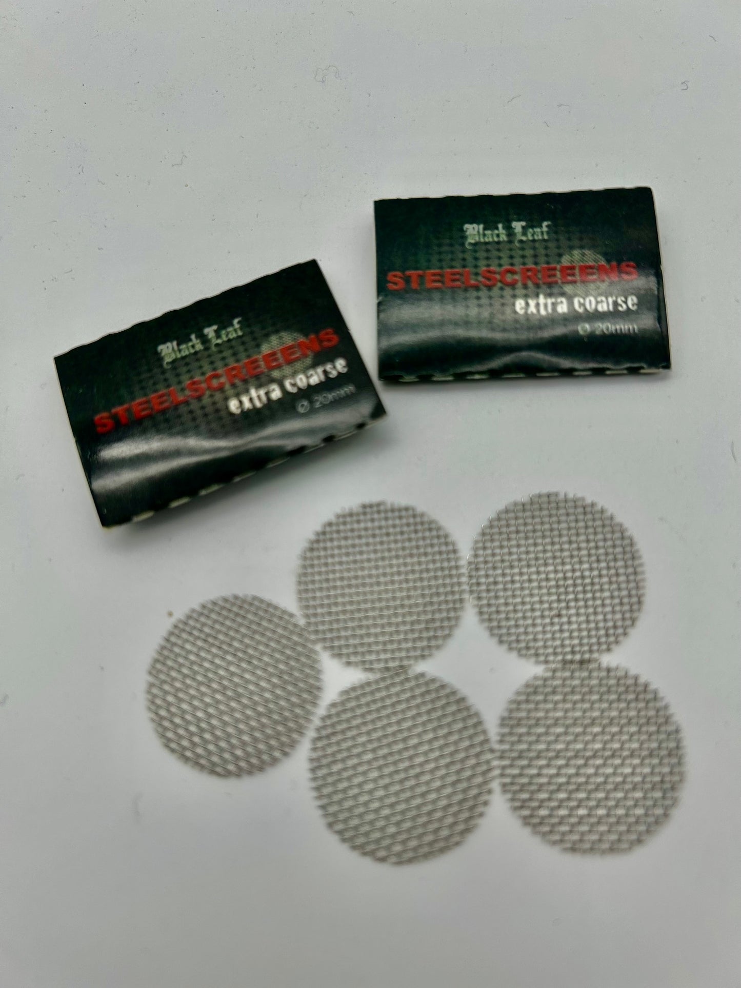 Black Leaf' 20mm Edelstahlsiebe grob 5er Pack